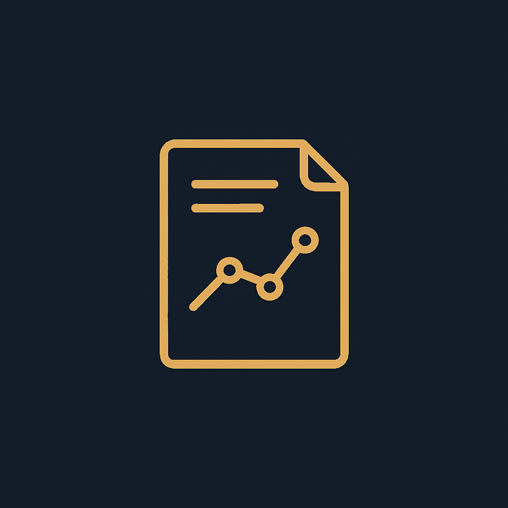 Ícone de relatório fiscal